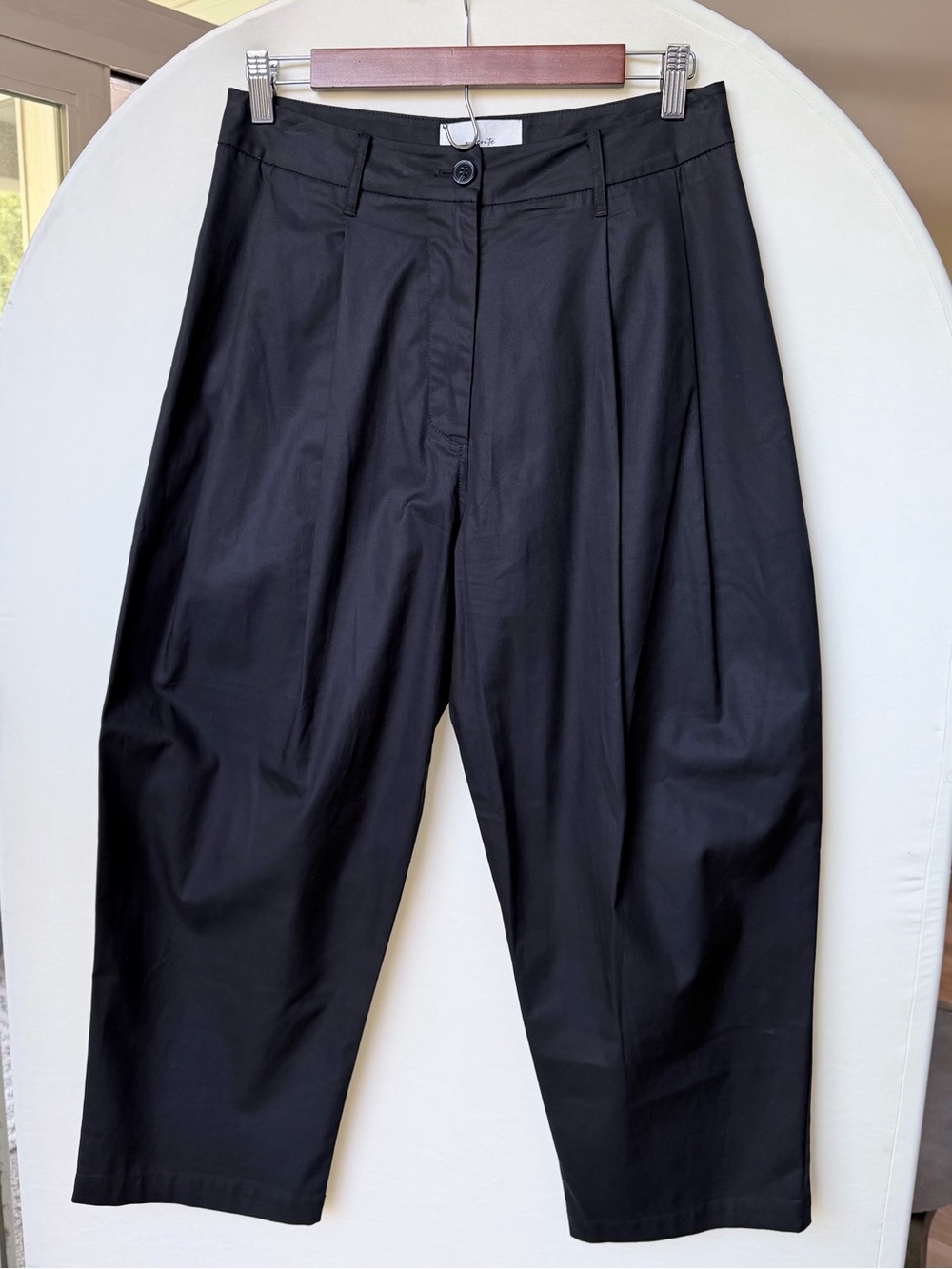 Amente Pleated Volume Taped Balloon Pants Modal Cotton size S